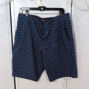 Hang Ten Men's Navy Striped Hybrid Shorts